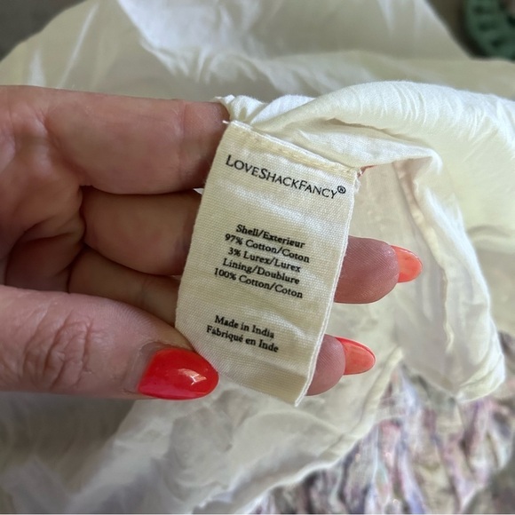 LoveShackFancy Shanely Mini Dress in Positano Blue Sz M - Picture 10 of 10